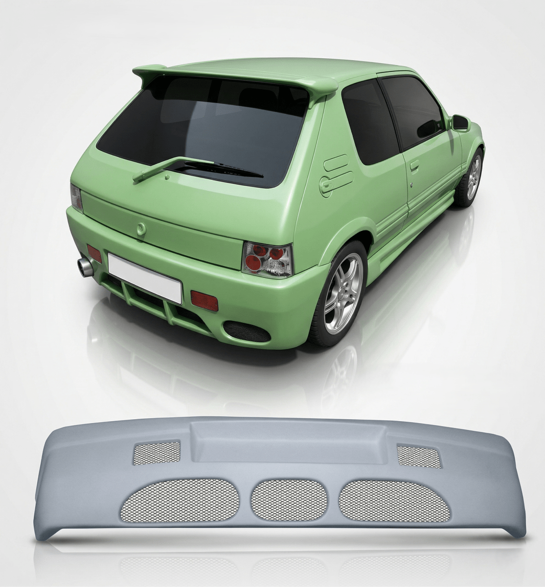 Rear Bumper Peugeot 205 - Para-Choques - Bruma Mágica - 0106072